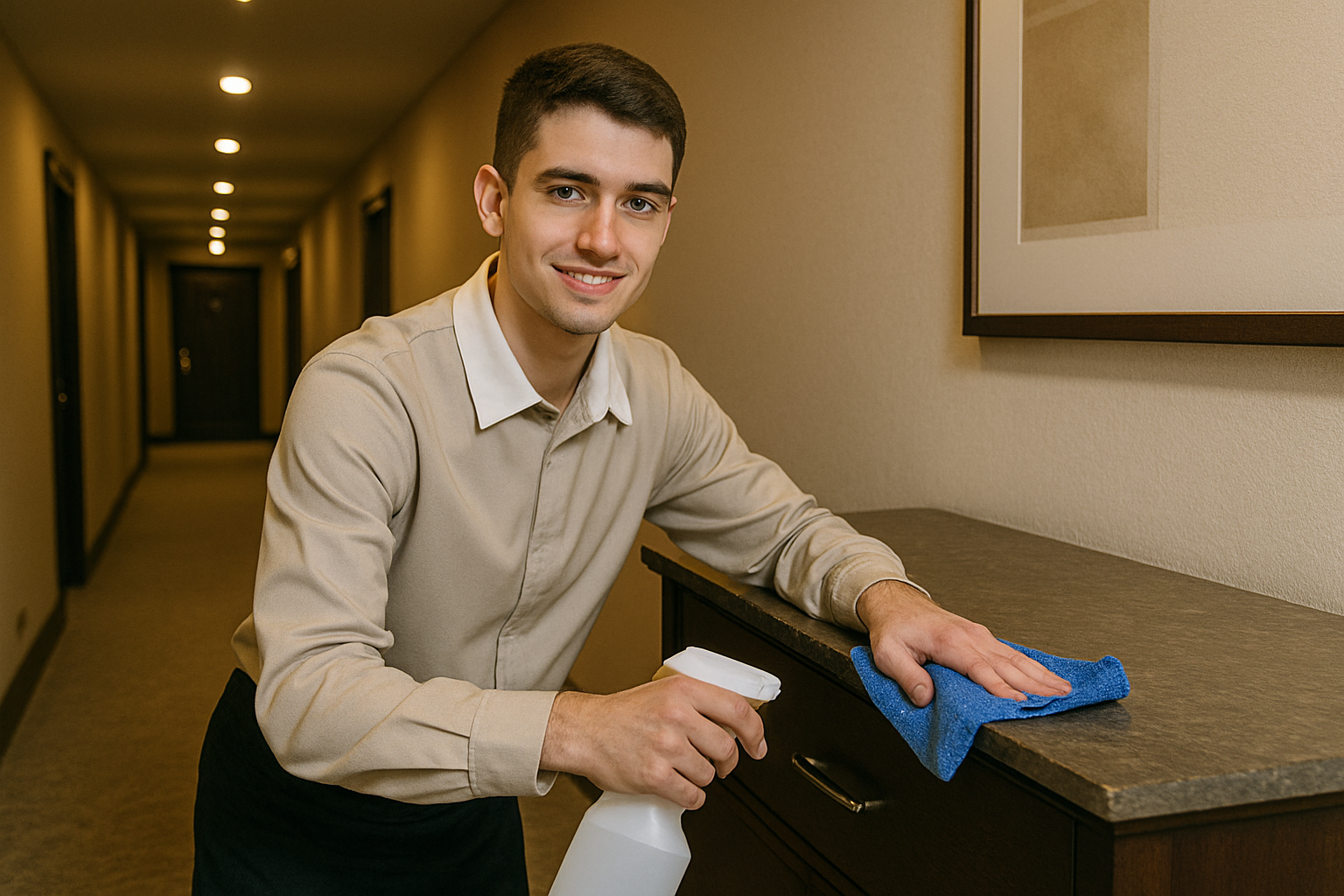 نظافت کار هتل