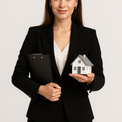 Confident-Professional-with-House-Model