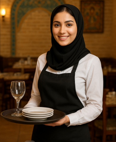 استخدام یک نیروی خانم برای سالن داری در رستوران ایرانی
