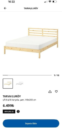 فروش میز غذاخوری و تختخواب ايكيا